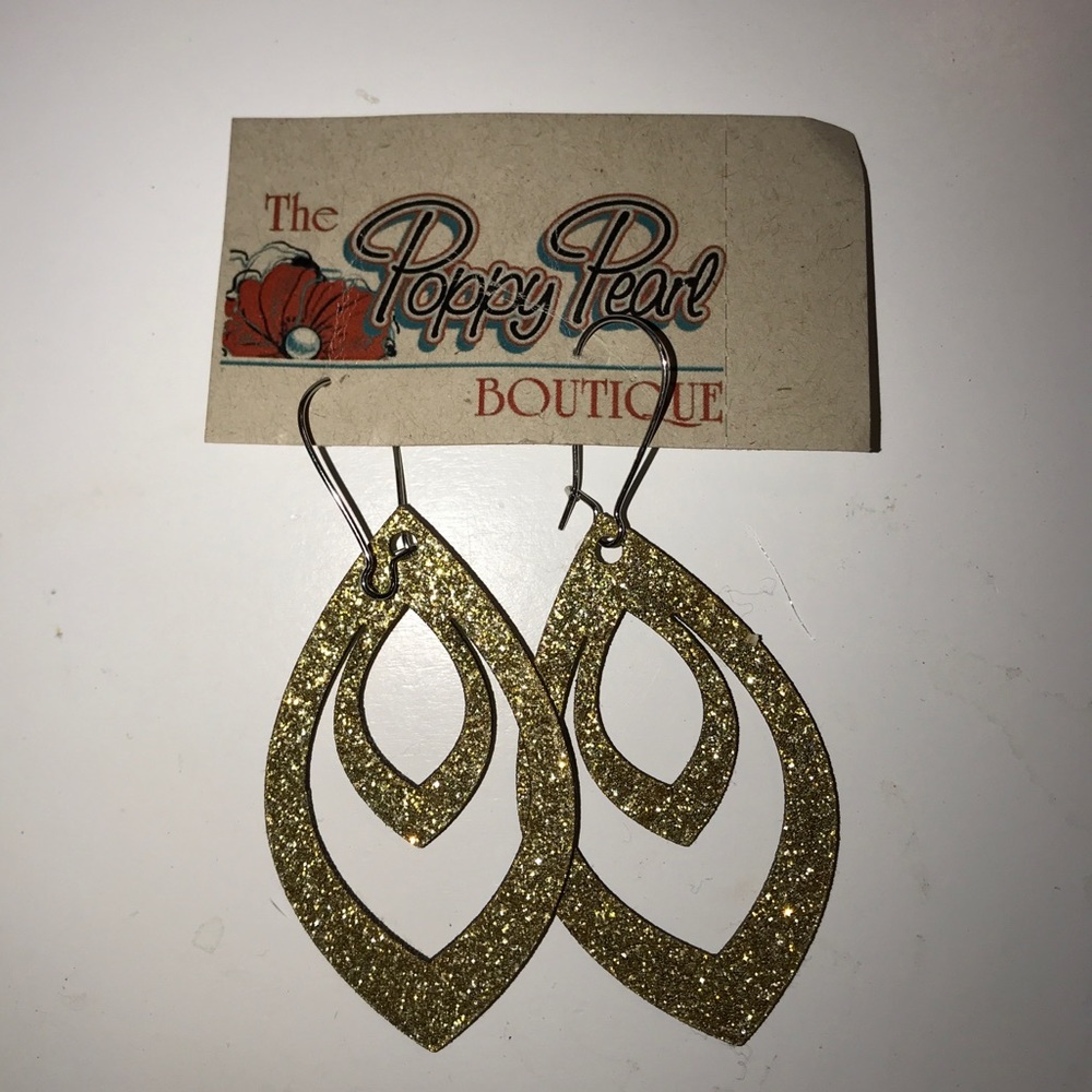custom gold fabric earrings